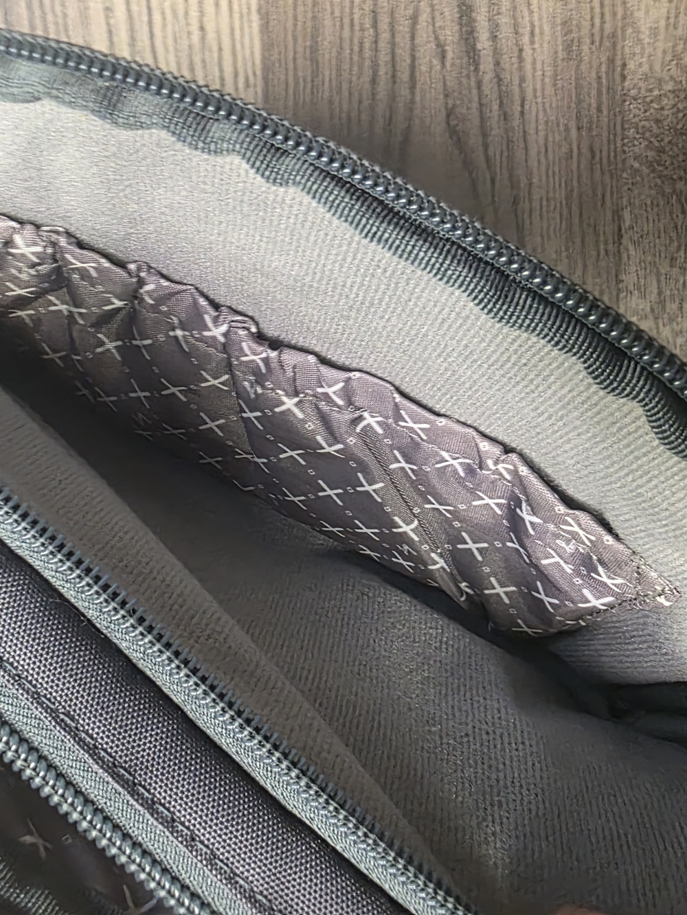 lug Black Crossbody Bag with Glitter Trim - Picture 4 of 5